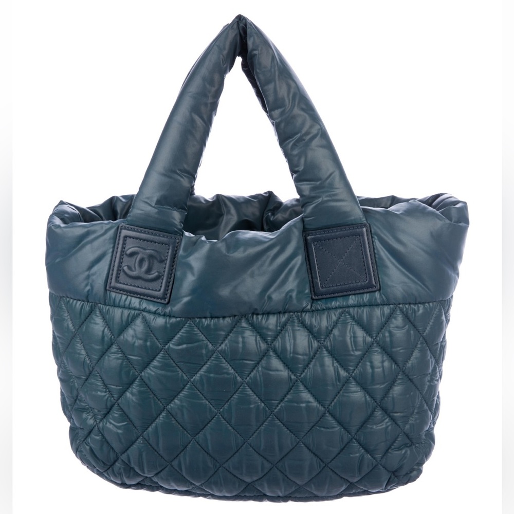 CHANEL Coco Cocoon Teal Tote